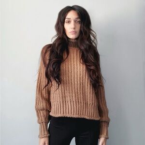 LBLC Jules Chunky Oversized Sweater in Camel